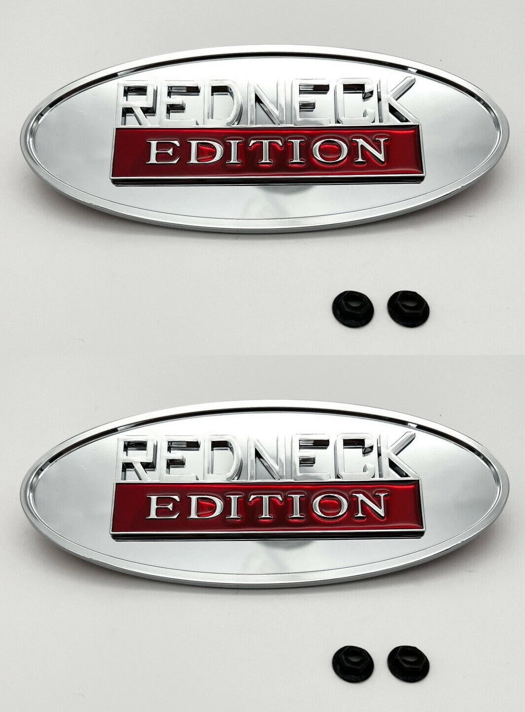 Hood Side Fender Emblems Redneck Edition Replacement for Peterbilt Trucks (2017–2024)