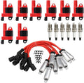 8x Ignition Coils & Spark Plug Wires for GMC Chevy Silverado 1500 5.3L (2007–2016)