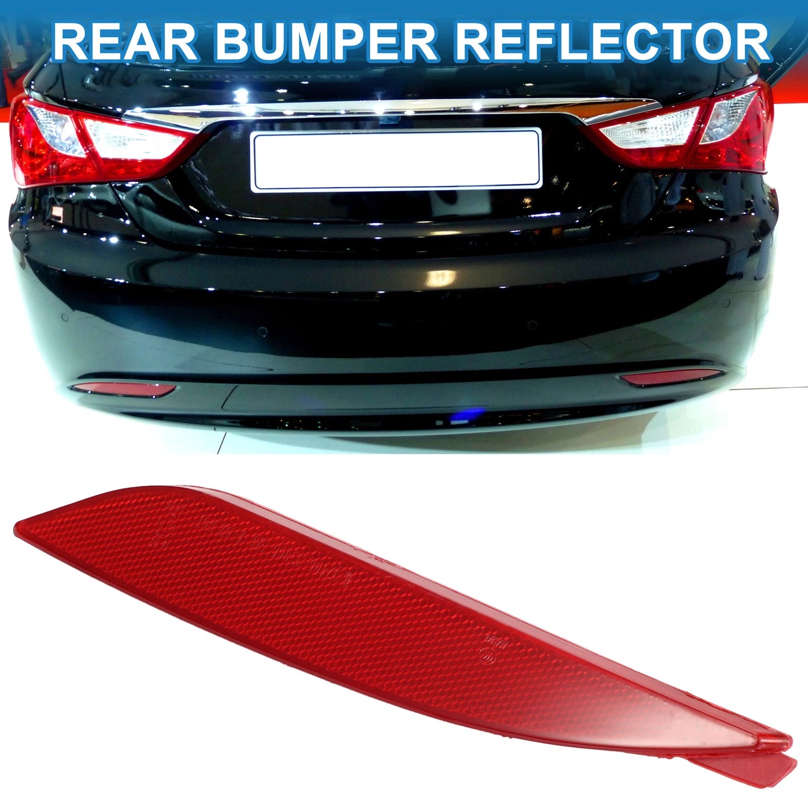 Rear Left Bumper Reflector No. 924053S000 for Hyundai Sonata (2011–2013) Red