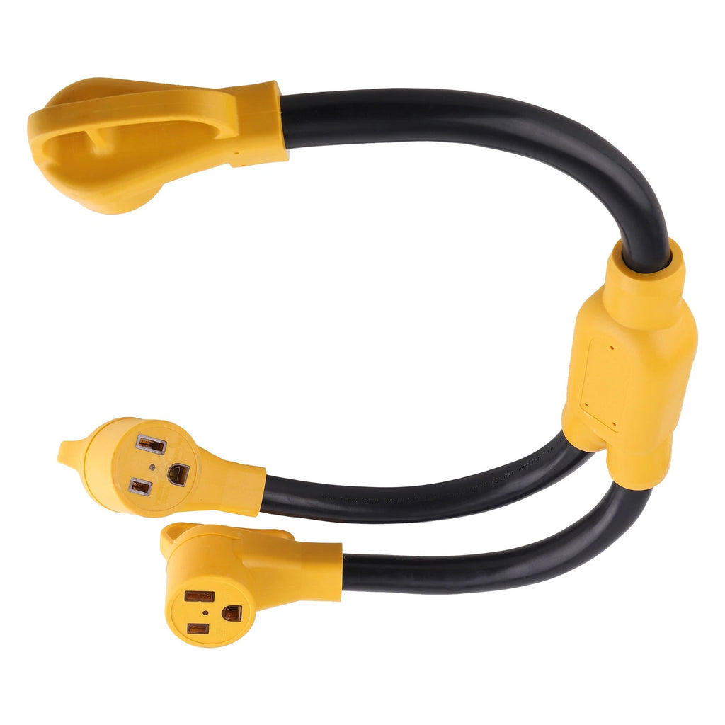 NEMA 6-50P to 2 Outlet 6-50R Y Splitter for RV (250V, 3 ft) (2015–2015)
