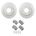 Set of 4 Hella Rear Rotors & Akebono EURO Ceramic Brake Pads for A4 Quattro (2002–2008)