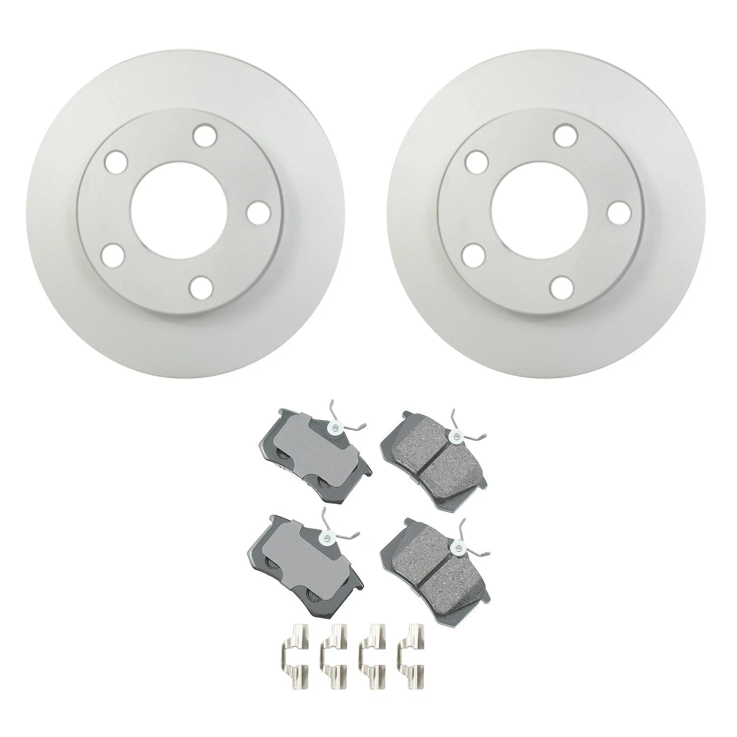 Set of 4 Hella Rear Rotors & Akebono EURO Ceramic Brake Pads for A4 Quattro (2002–2008)
