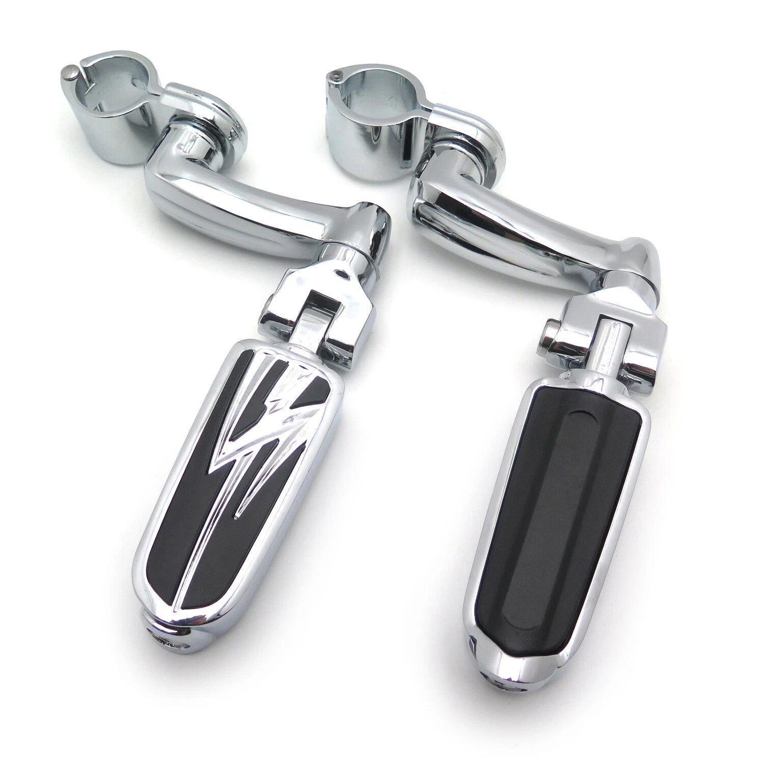 Chrome Flash Arched FootPeg for Yamaha XV250, Harley Dyna