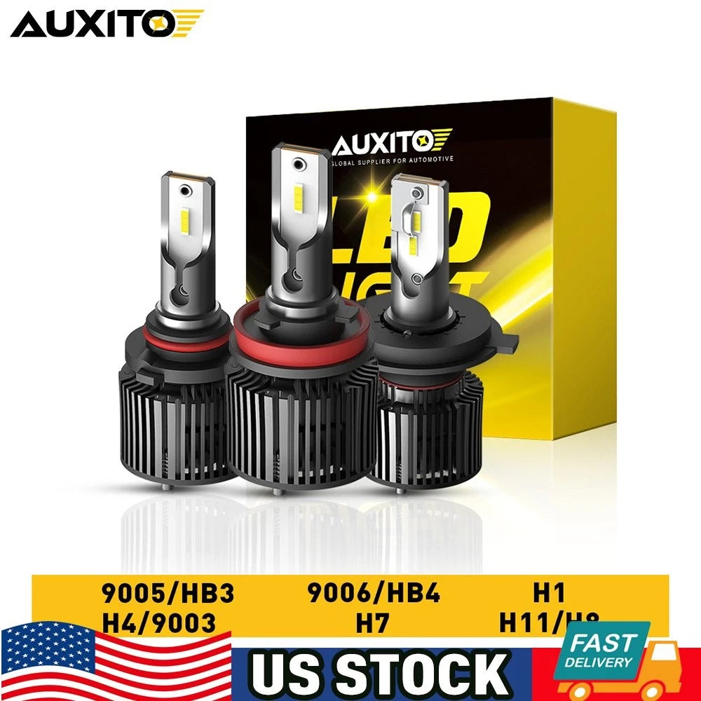 AUXITO 9005 H11 H7 H4 H1 CANBUS LED Headlight Bulbs for High/Low Beam/Fog Light