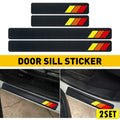 8x Carbon Fiber Door Sill Stickers 5D Protector for Toyota V (2021)