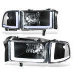 L-Shape LED Headlights for Dodge Ram 1500 2500 3500 (1994–2002)