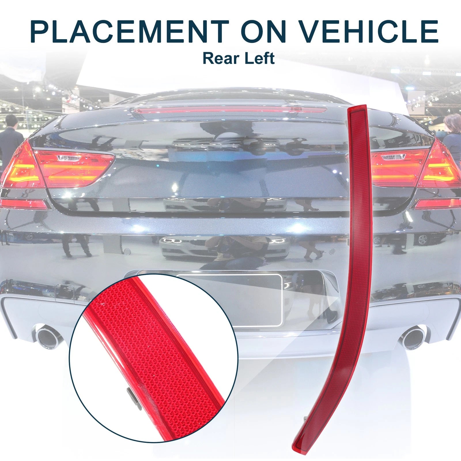 Rear Left Bumper Reflector No. 2518200174 for Mercedes-Benz R350 (2011–2012)