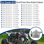 Dual Piston Rear Brake Caliper for Suzuki Quadsport 400 LTZ400 LTZ400Z (2003–2013)