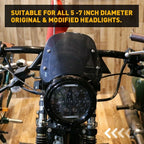 Universal Motorcycle Headlight Windshield for 5-7'' Round Headlight