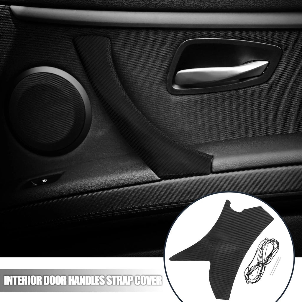 Interior Door Handle Strap Cover for BMW E90 E91 E92 (2006–2013) Carbon Fiber