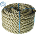 1" × 50' Manila Rope 3 Strand Twisted Bull Rope for Arborist