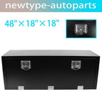 Tool Box for Pickup Truck (48"X18"X18") - Black Steel with Lock & Key