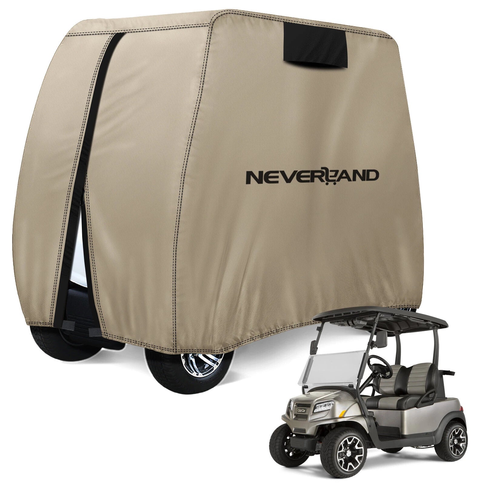 Waterproof Golf Cart Cover for EZGO/Club Car/Yamaha 4-Passenger