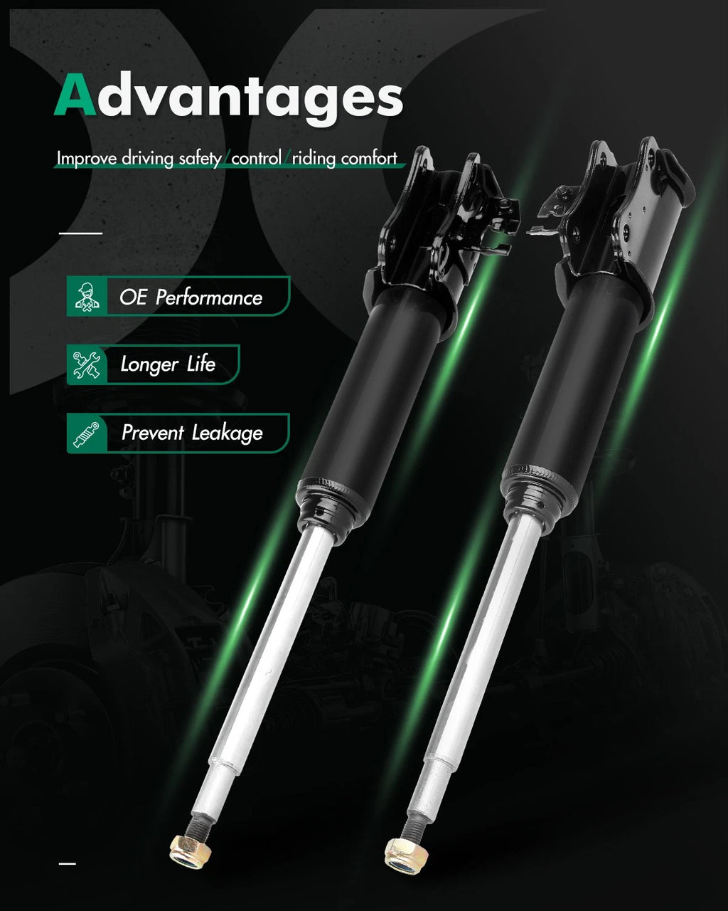 Front Shocks Struts for Chevrolet Tracker, Geo Tracker (1996–2004) LH RH
