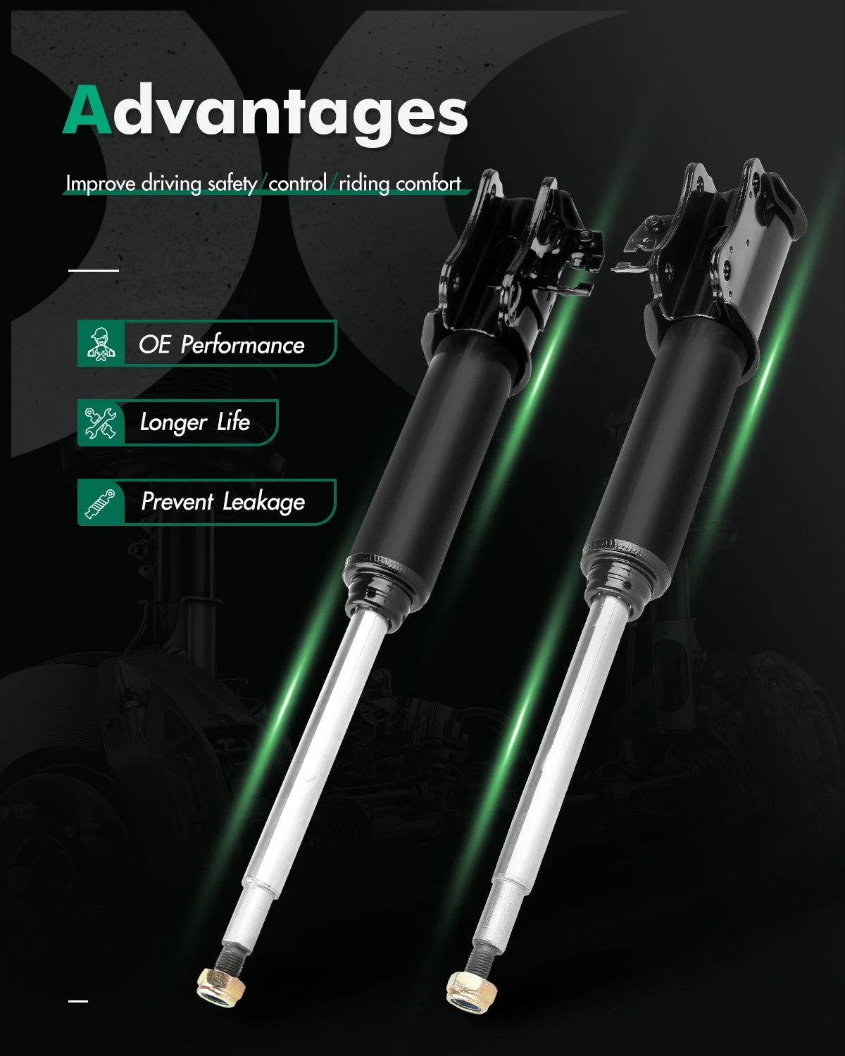 Front Shocks Struts for Chevrolet Tracker, Geo Tracker (1996–2004) LH RH