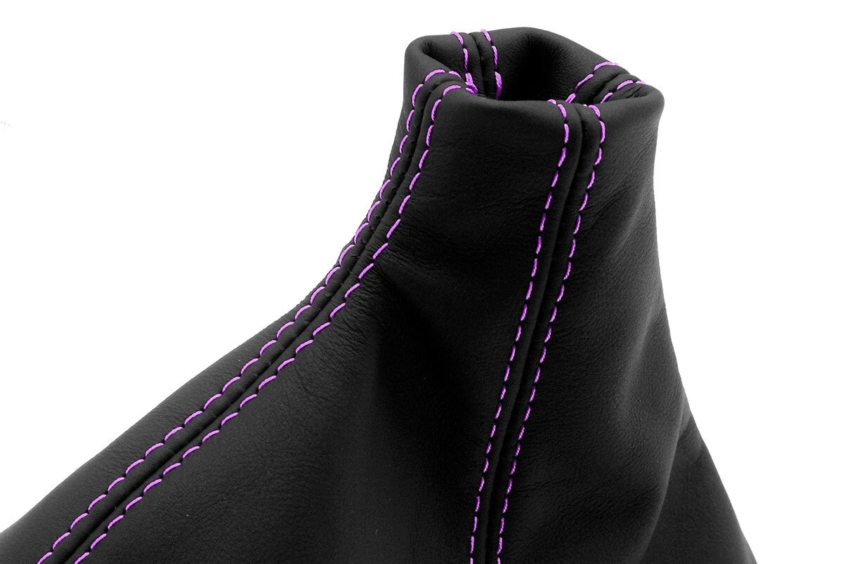 Manual Shift Boot Cover Leather for Ford Mustang GT (2010–2014) Purple Stitch