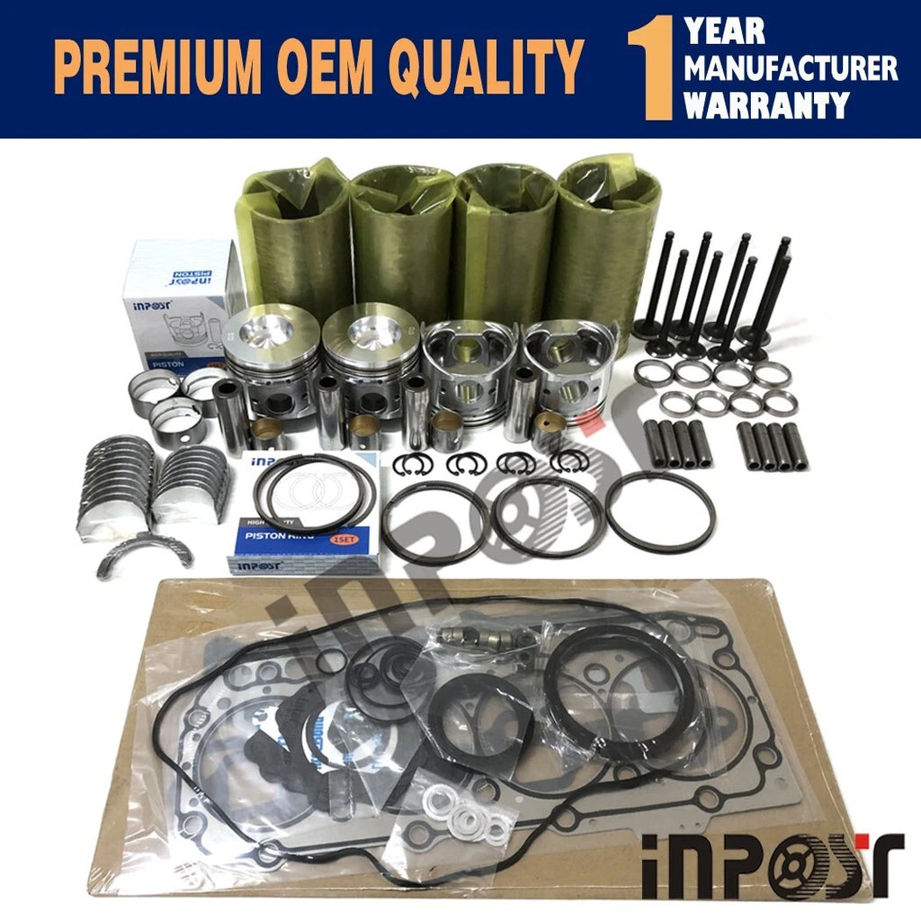 Overhaul Rebuild Kit for Yanmar 4TNE86 (Head Gasket, Piston Ring)
