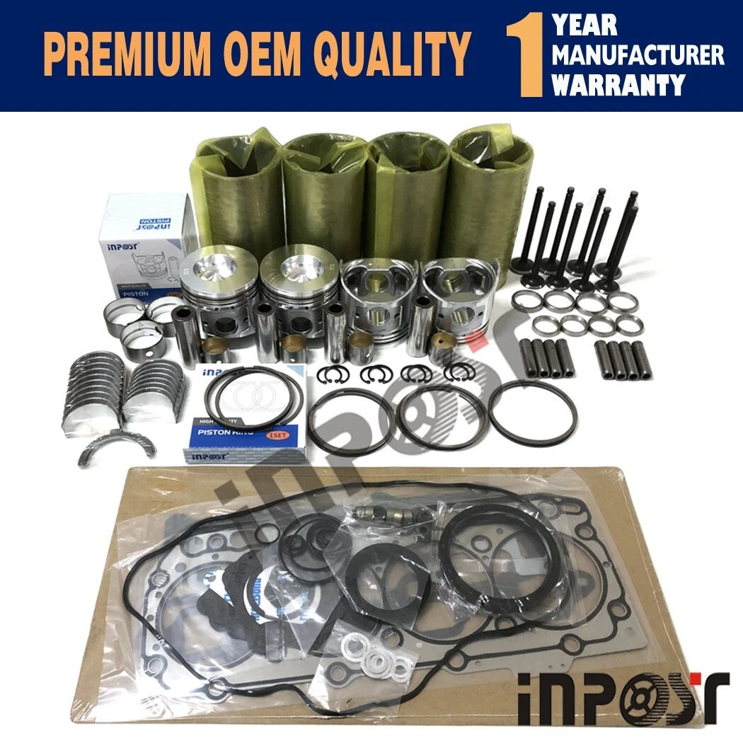 Overhaul Rebuild Kit for Yanmar 4TNE86 (Head Gasket, Piston Ring)