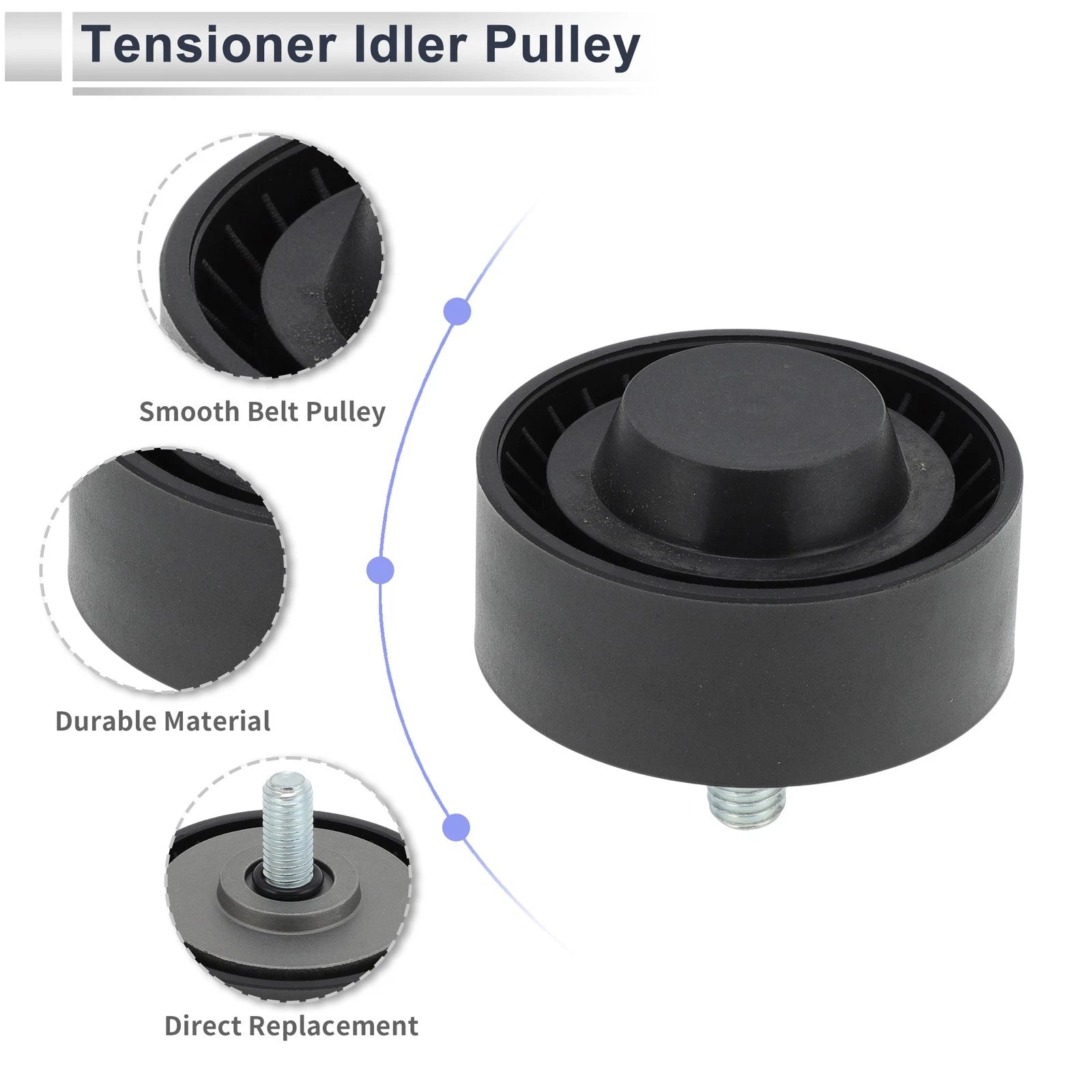Drive Belt Idler Pulley for Mercedes-Benz Sprinter (2014–2022) No.A6512000970