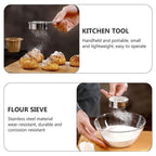 304 Stainless Steel Flour Sifter 40 Mesh Handheld Tool for Baking