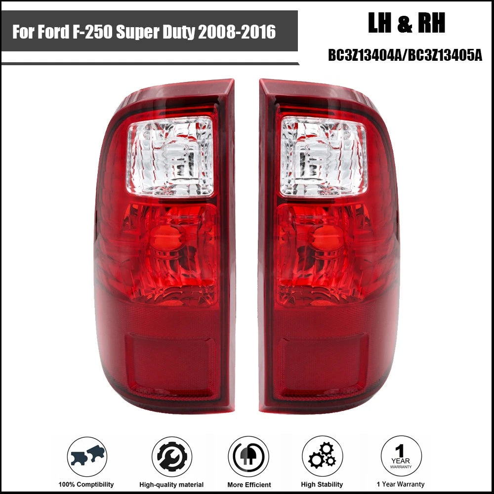 Set of 2 Tail Lights for Ford F-250 Super Duty (2008–2016) Halogen