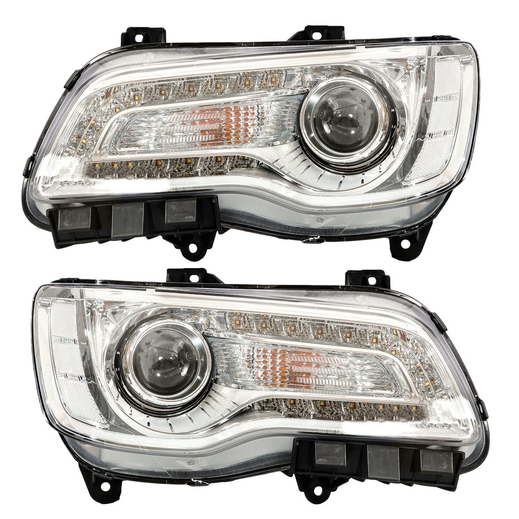 Set of 2 Halogen Headlights for Chrysler 300 (2018–2023)