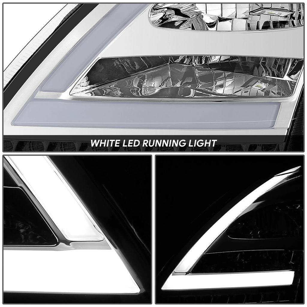 Sequential 3D LED Lightbar Chrome Clear Headlight for Volvo VN VNL (2018–2024)