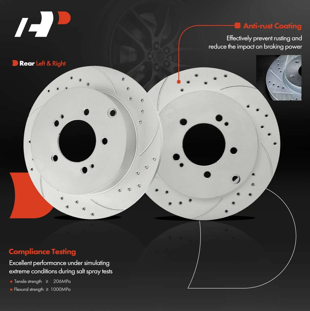 Rear Brake Rotor & Ceramic Pad Set for Mitsubishi Outlander (2007–2013)