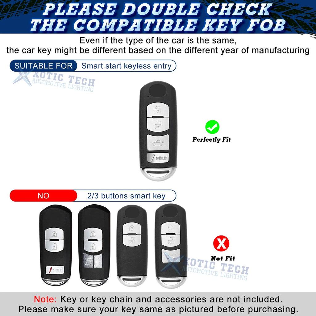 Shockproof Smart Key Fob Cover for Mazda 3 6 (2010-2024)