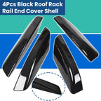 4X Black Roof Rails Rack End Cover Cap for Toyota 4Runner (2003–2009)