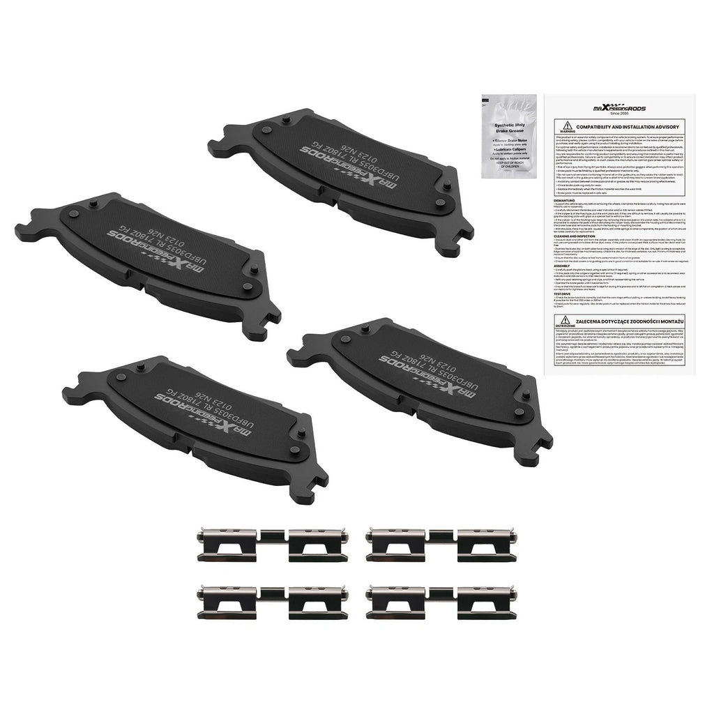 4pcs Rear Ceramic Brake Pads Set for Lincoln Navigator (2018–2022) D1790 P1790