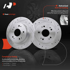 Set of 8 Rear Drilled Brake Rotors and Pads for Honda Accord Acura TSX