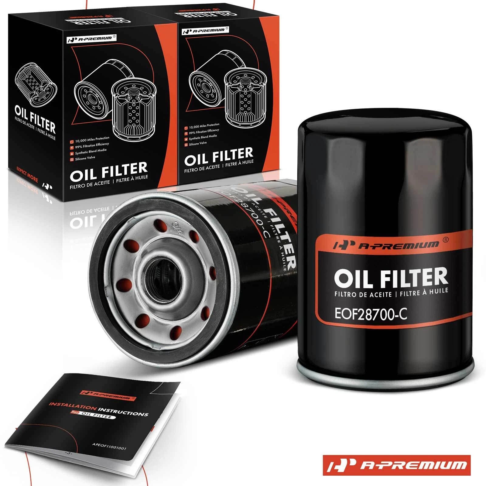 2X Engine Oil Filter for Volkswagen Jetta (1980–2005, 2011–2015)