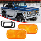 2X Amber Turn Signal Parking Light Lenses for Ford Bronco (1966–1968)