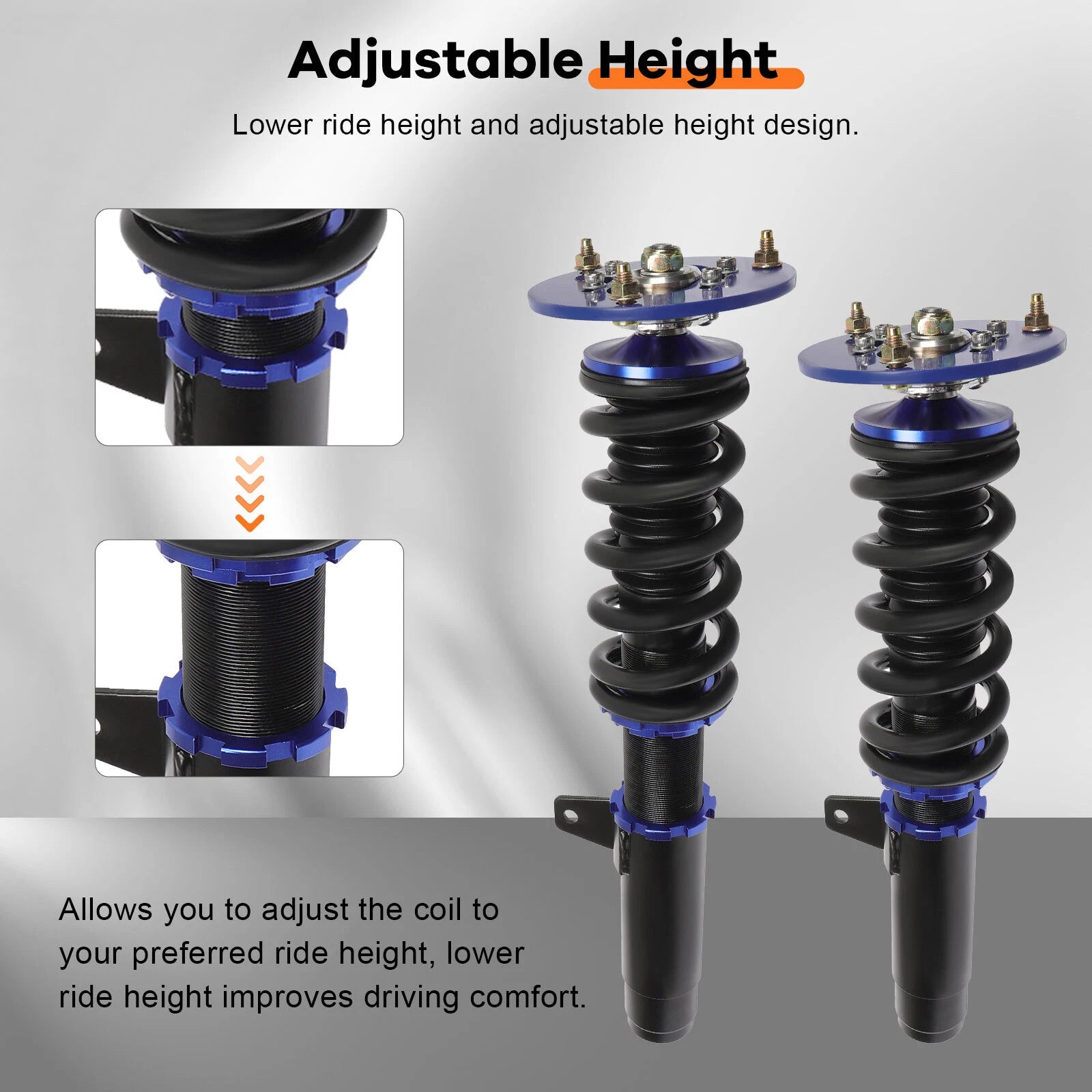 Coilovers for BMW E46 325i 330i (2001–2005) Adjustable Height Suspension