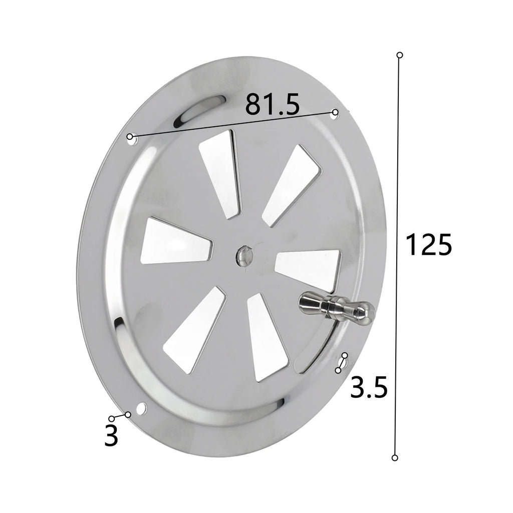 Stainless Steel Marine Air Vent for Boat (Round Louvered)