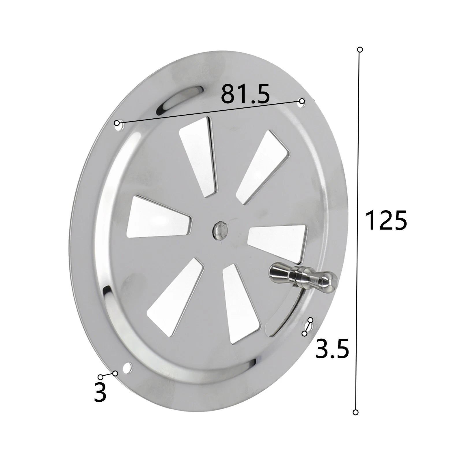 Stainless Steel Marine Air Vent for Boat (Round Louvered)