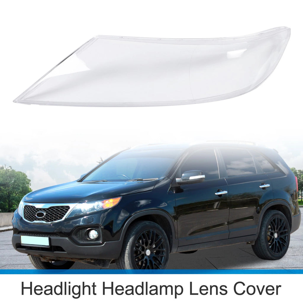 1 Pcs Headlight Lens Cover for Kia Sorento (2009–2012) PC Clear