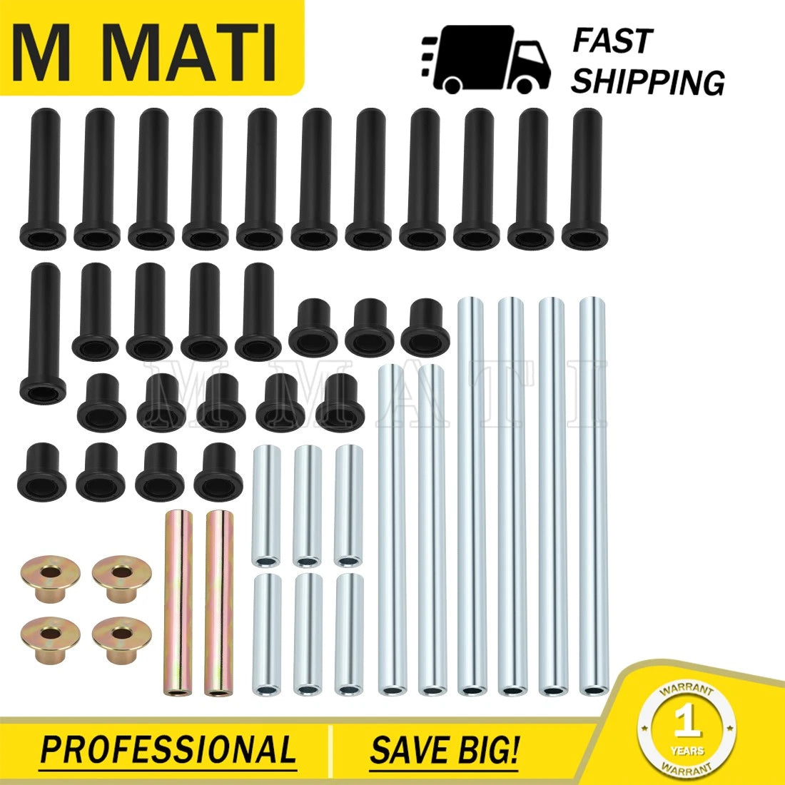 Set of 4 A-Arm Bushing Seal Kit for Polaris RZR 800 S (2008–2014)