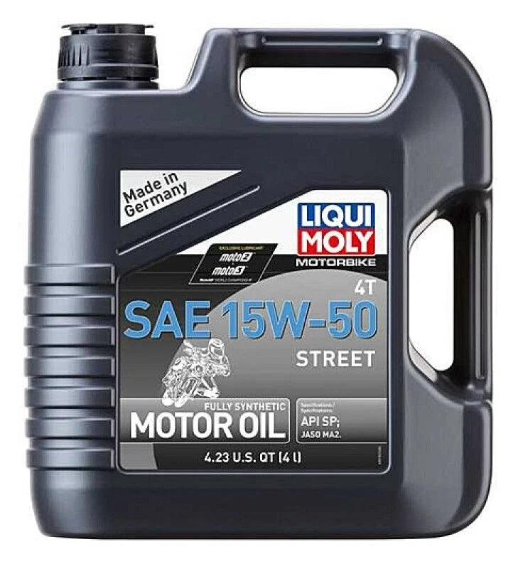 Set of 4 LIQUI MOLY 4L Motorbike 4T SAE 15W50 Oil