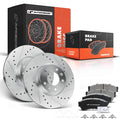 Front Drilled Brake Rotors & Pads for Ford Fusion Mazda 6 Lincoln Zephyr (2006–2012)