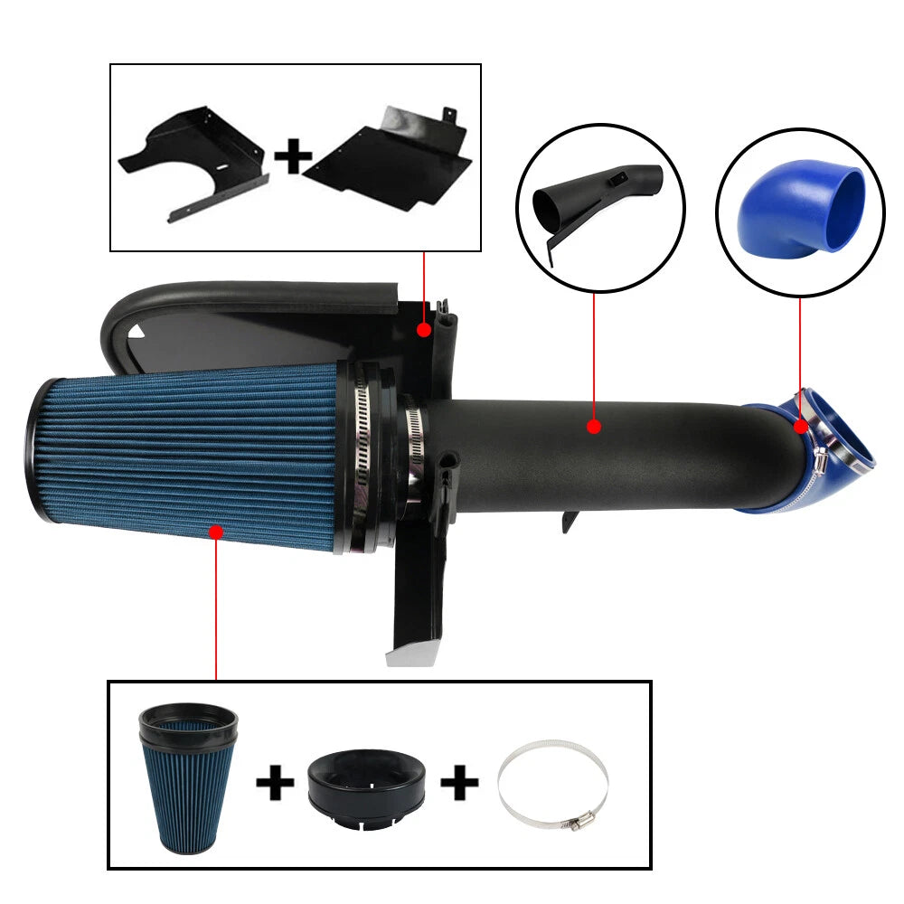 4" Blue Cold Air Intake Kit for GMC/Chevy V8 (1999–2006)