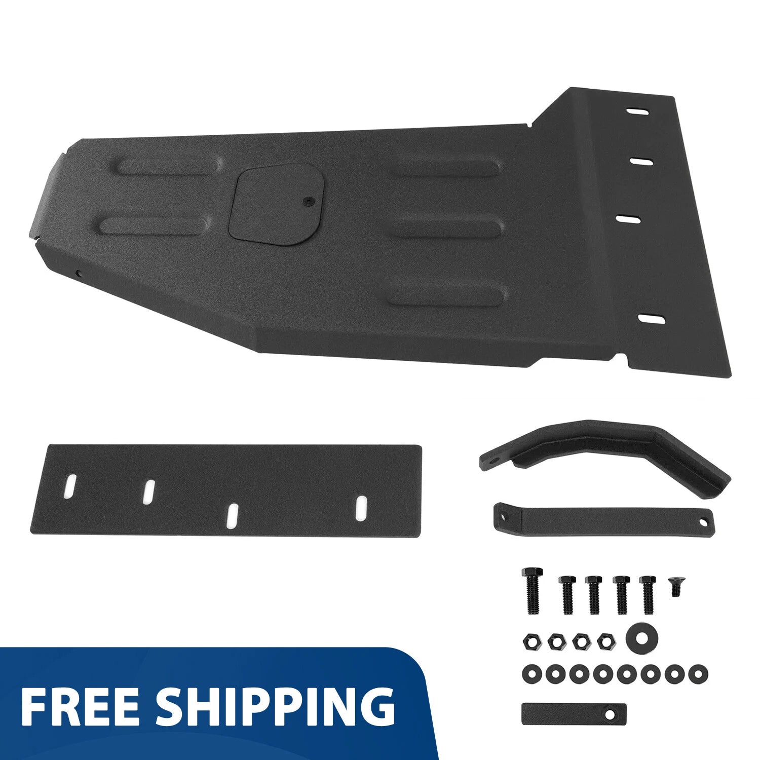 Black Steel Engine Transmission Skid Plate for Jeep Wrangler JK (2007–2018)
