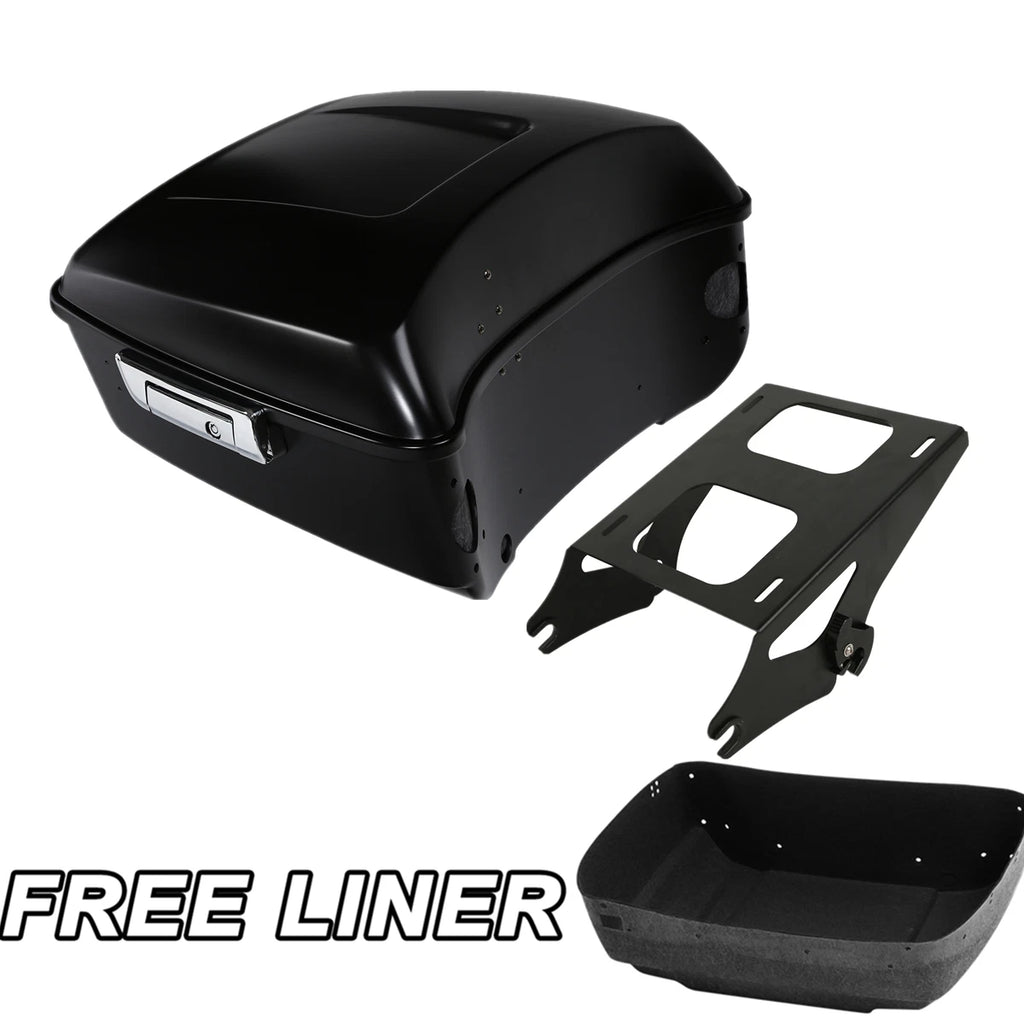 Matt Black King Trunk Mount Rack for Harley Touring Glide (2014–2022)