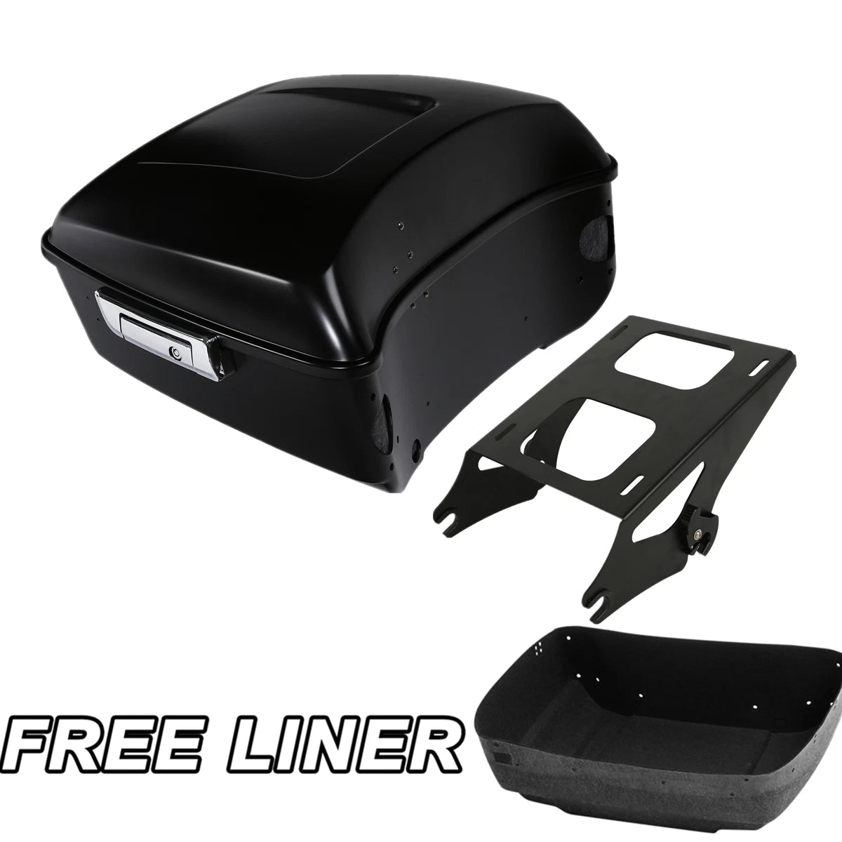 Matt Black King Trunk Mount Rack for Harley Touring Glide (2014–2022)