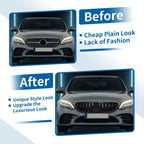 Front Upper Bumper Grille for Mercedes-Benz C250 (2015-2018) Black