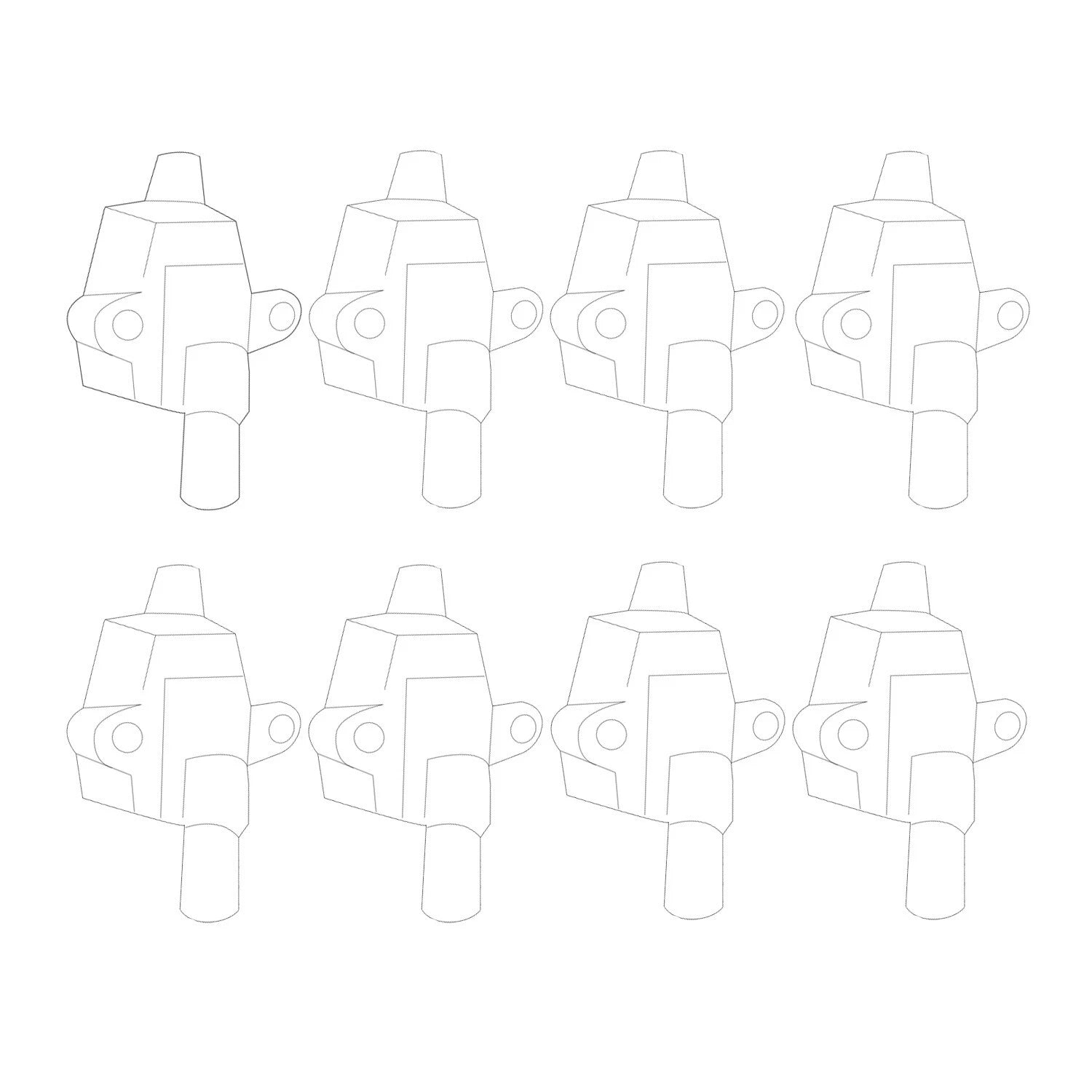Set of 8 Ignition Coils for Ford E-350 F-350 Super Duty (1999–2003)