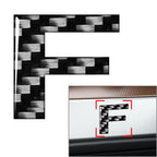 Carbon Black Door Wall Window Badge Emblem Decals for