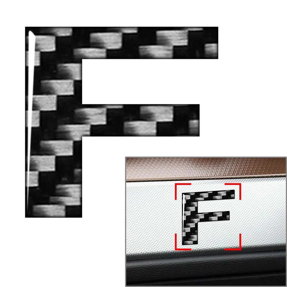 Carbon Black Door Wall Window Badge Emblem Decals for