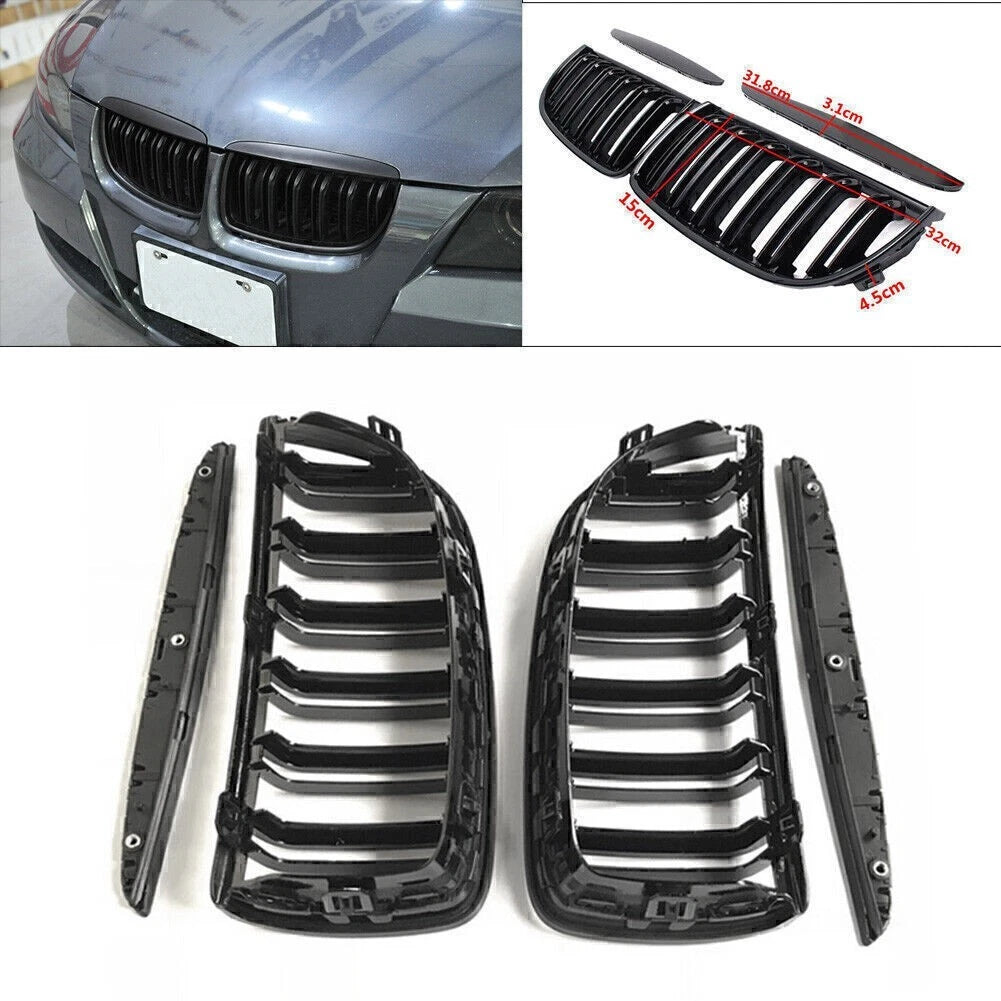 Upper Bumper Grill Mesh Grille for BMW E90 E91 (2005–2008) 51137120008 51137120007